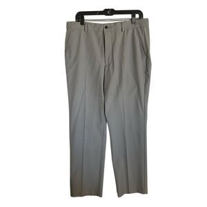 Greg Norman Men's Gray Flat Front Dress golf Pants Size 34x32 Business